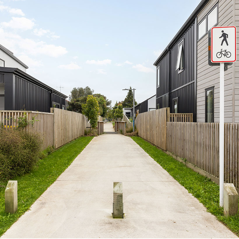 Walkway from your new home to Hamilton Lake