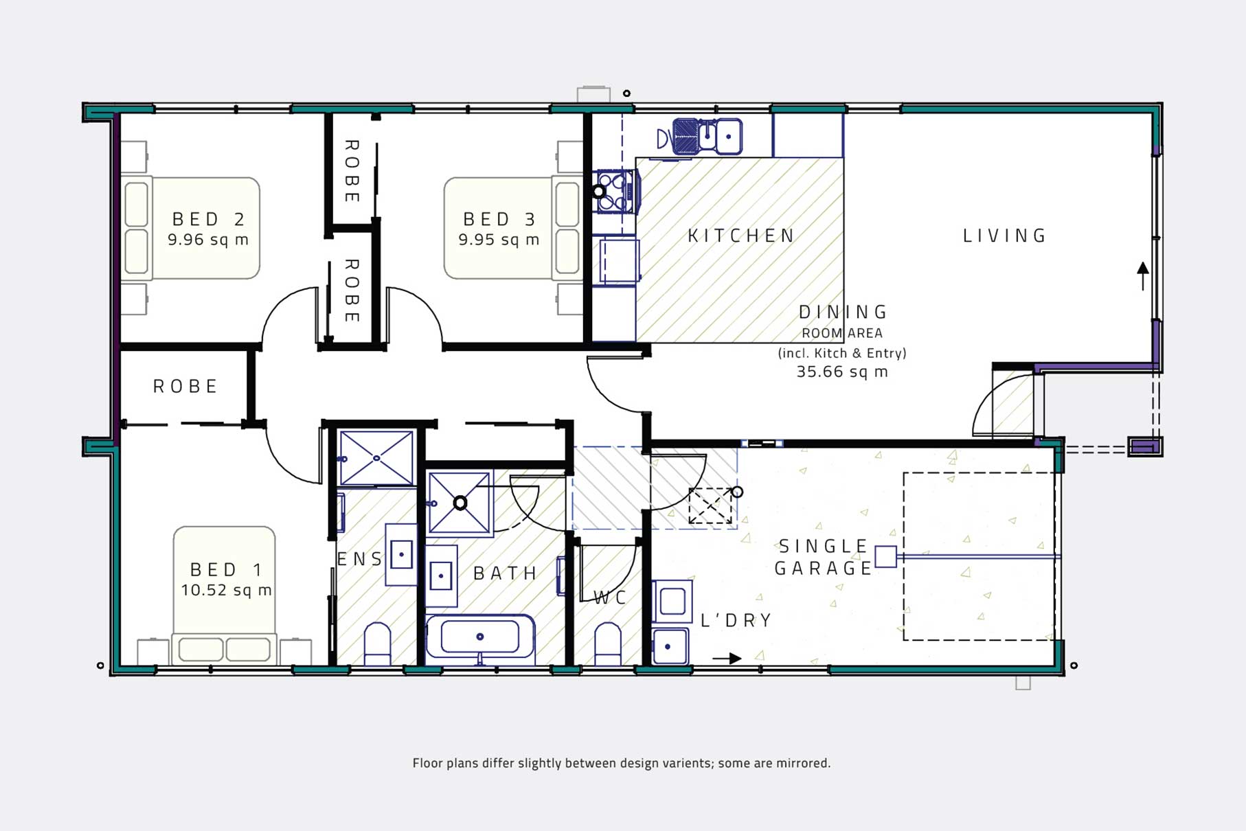 Type C standalone layout floor plan – new homes Hamilton