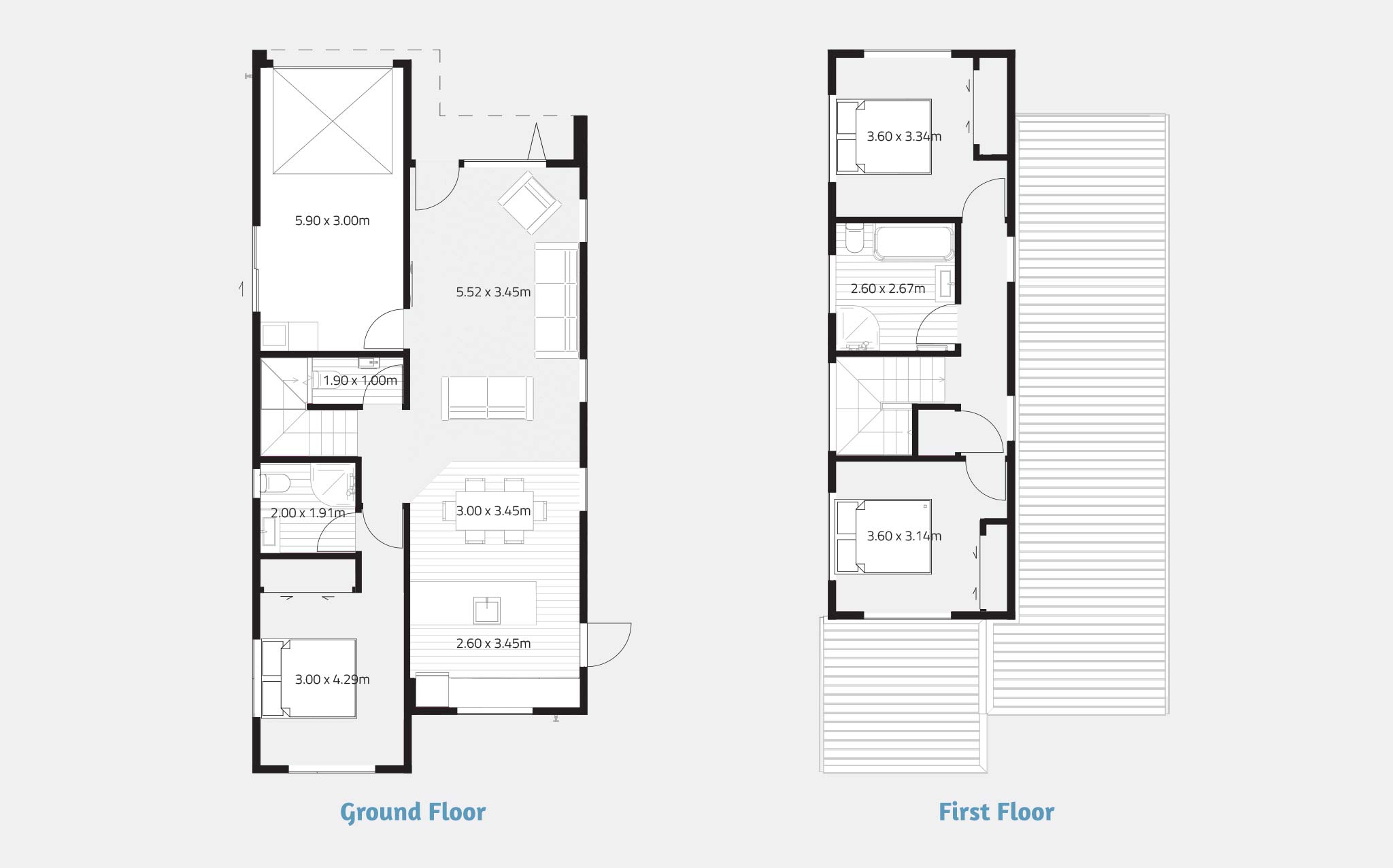 Type G – three-bed, 2.5-bath two storey Hamilton home